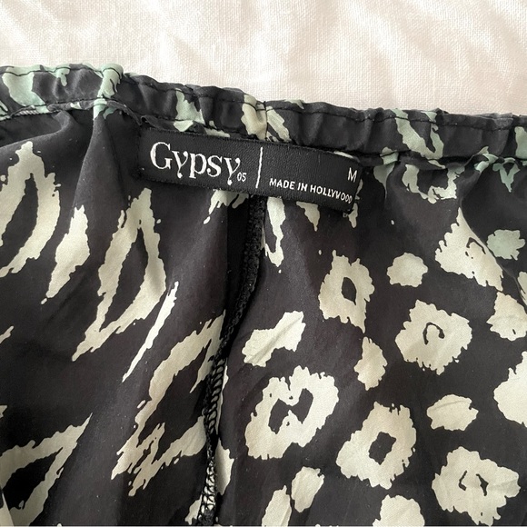 GYPSY 05 Jaclyn Silk Maxi Dress in Marine. Size Medium - Picture 4 of 5